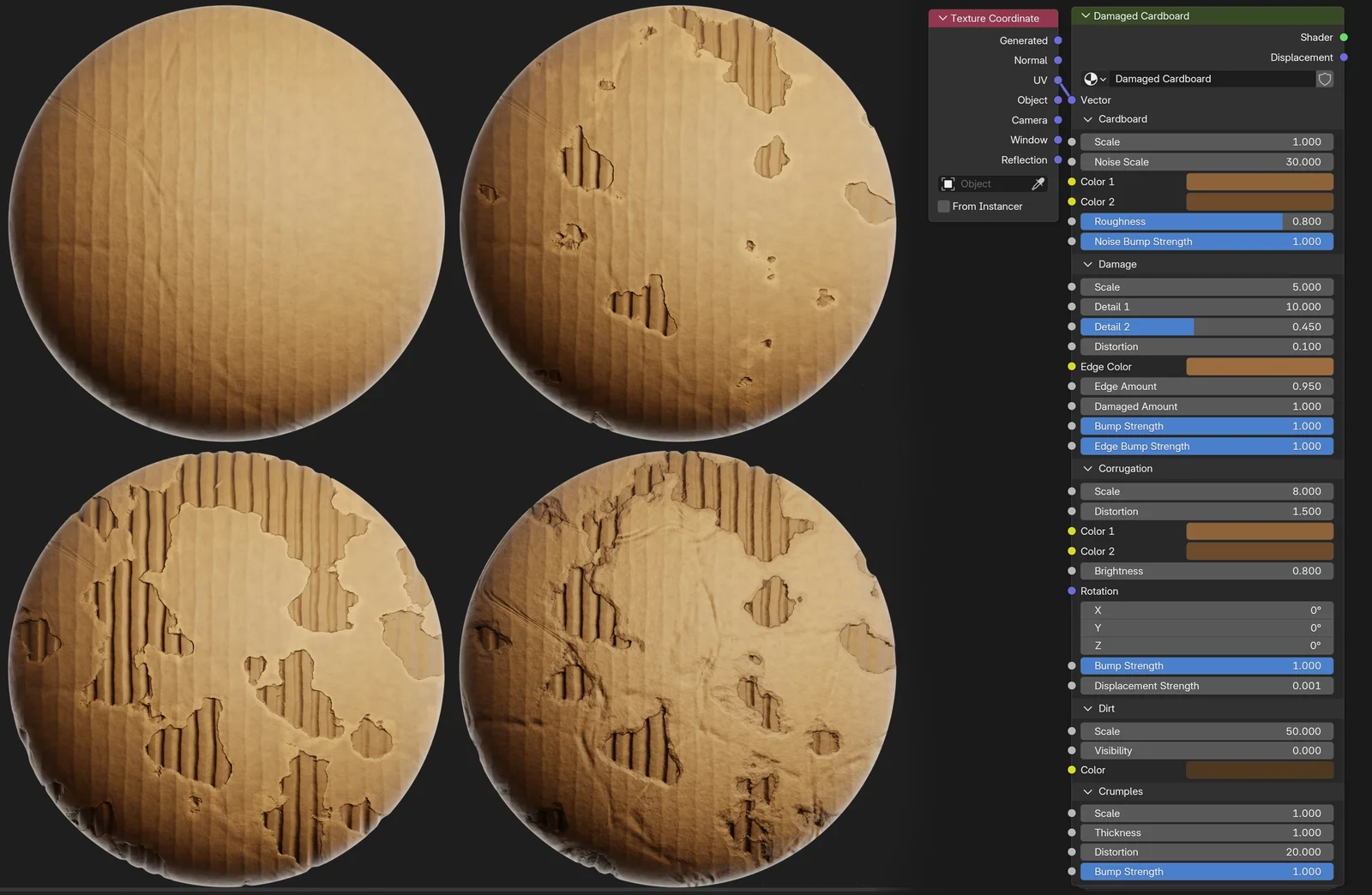 Procedural Damaged Cardboard screenshot 2