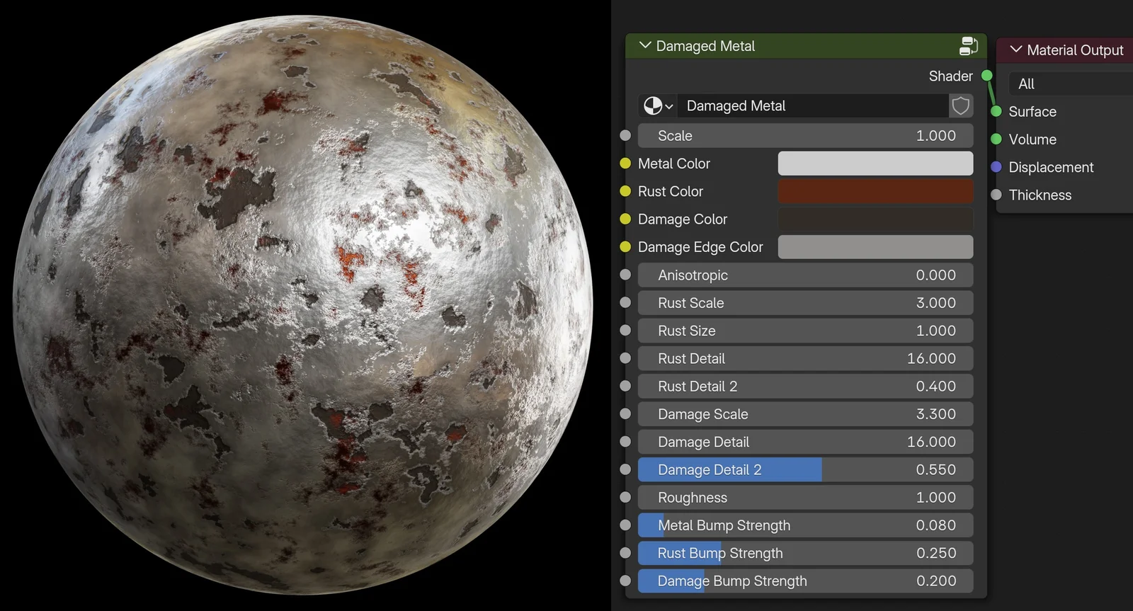Procedural Damaged Metal screenshot 2