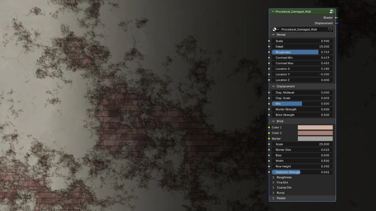 Procedural Damaged Wall Material screenshot 2