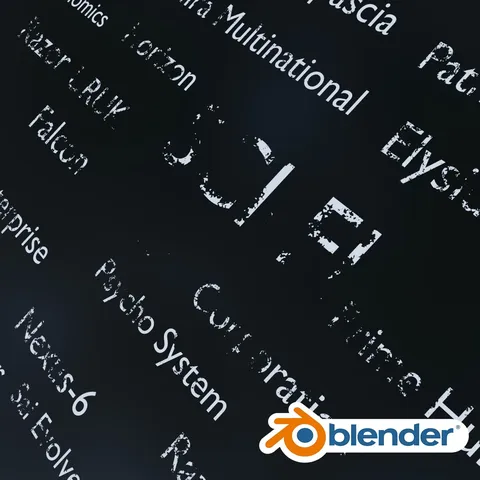 Procedural Damage Text Node - Blender shaders