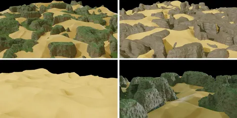 Procedural Desert Environment - Blender addons