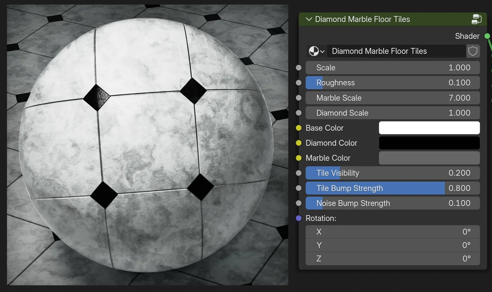 Procedural Diamond Marble Tiles screenshot 2