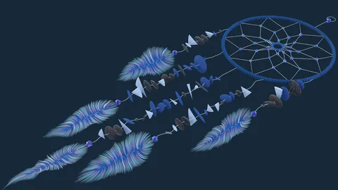 Procedural Dream Catcher - Blender geometry nodes