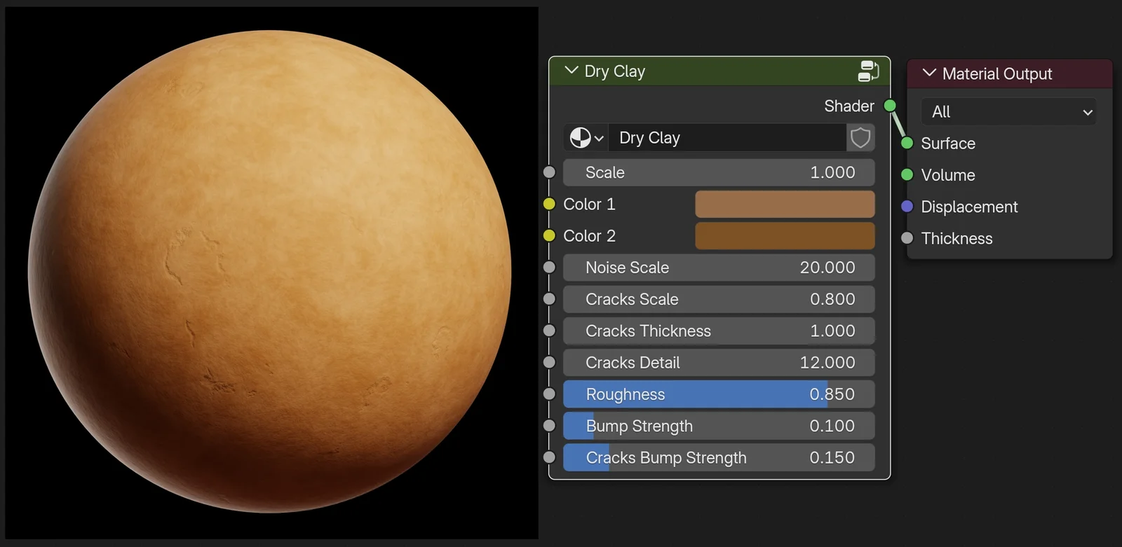 Procedural Dry Clay Material screenshot 2