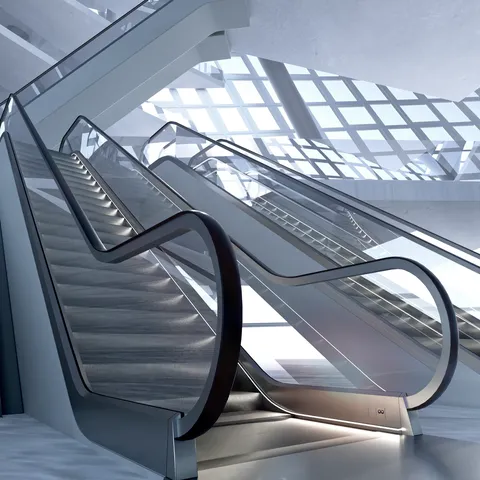 Procedural Escalator - Blender geometry nodes
