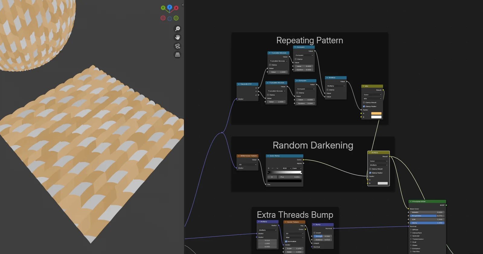 Procedural Fabric Shader screenshot 2