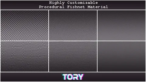 Procedural Fishnet Material Pack - Blender textures & materials