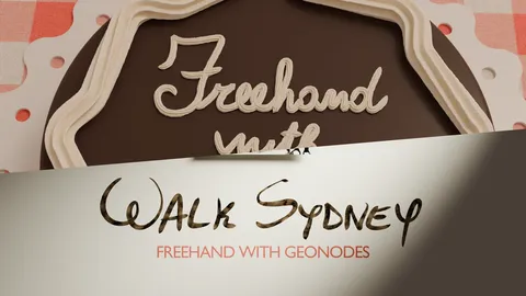 Procedural Freehand - Blender geometry nodes