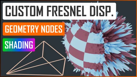 Procedural Fresnel Displacement - Blender geometry nodes