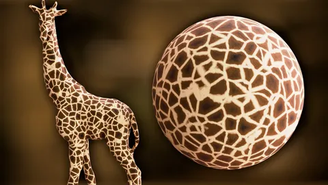 Procedural Giraffe Fur Pattern - Blender shaders