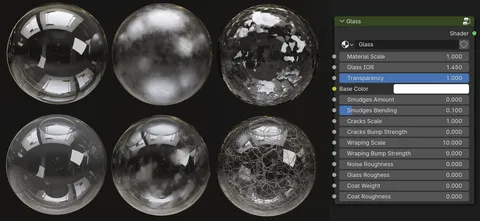 Procedural Glass Material - Blender shaders