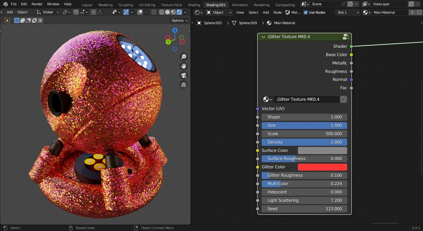 Procedural Glitter Shader screenshot 2