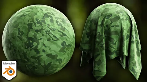 Procedural Green Camo Fabric - Blender shaders