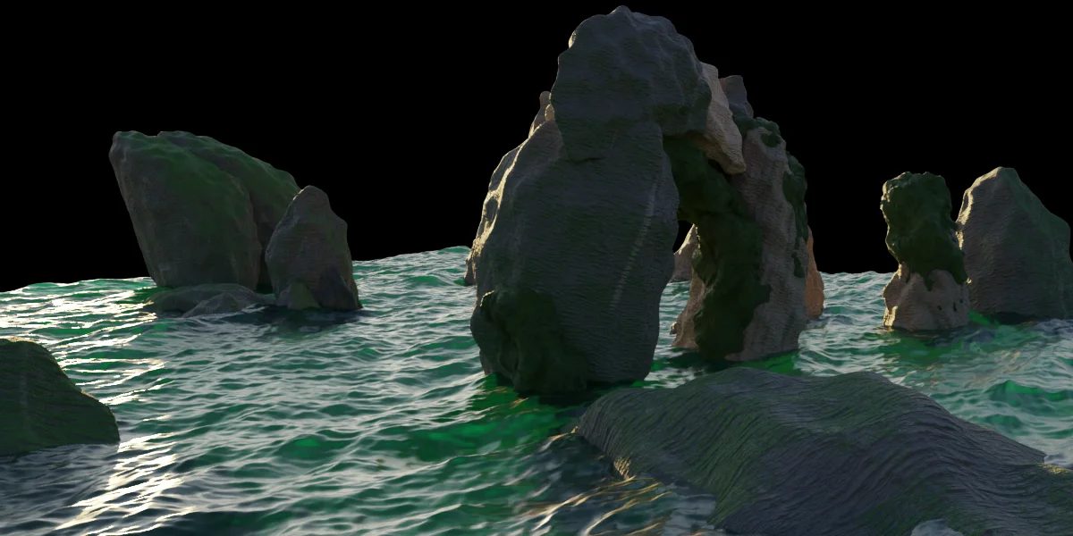 Procedural Green Ocean Environment screenshot 3