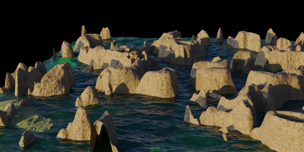 Procedural Green Ocean Environment screenshot 5