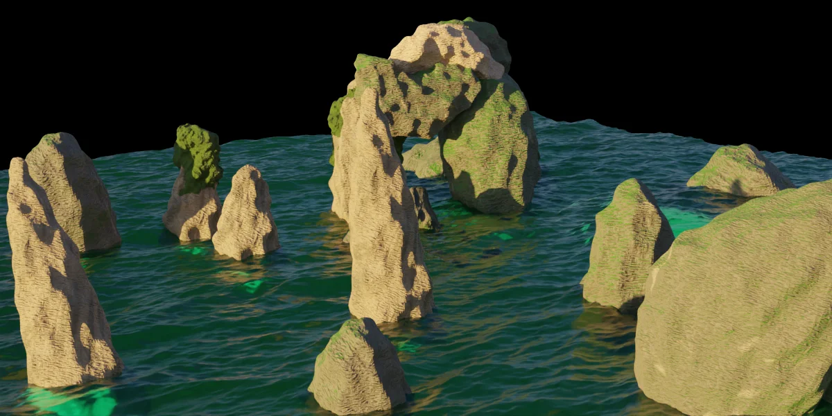 Procedural Green Ocean Environment screenshot 6
