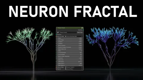 Procedural Growing Neuron Fractal - Blender geometry nodes