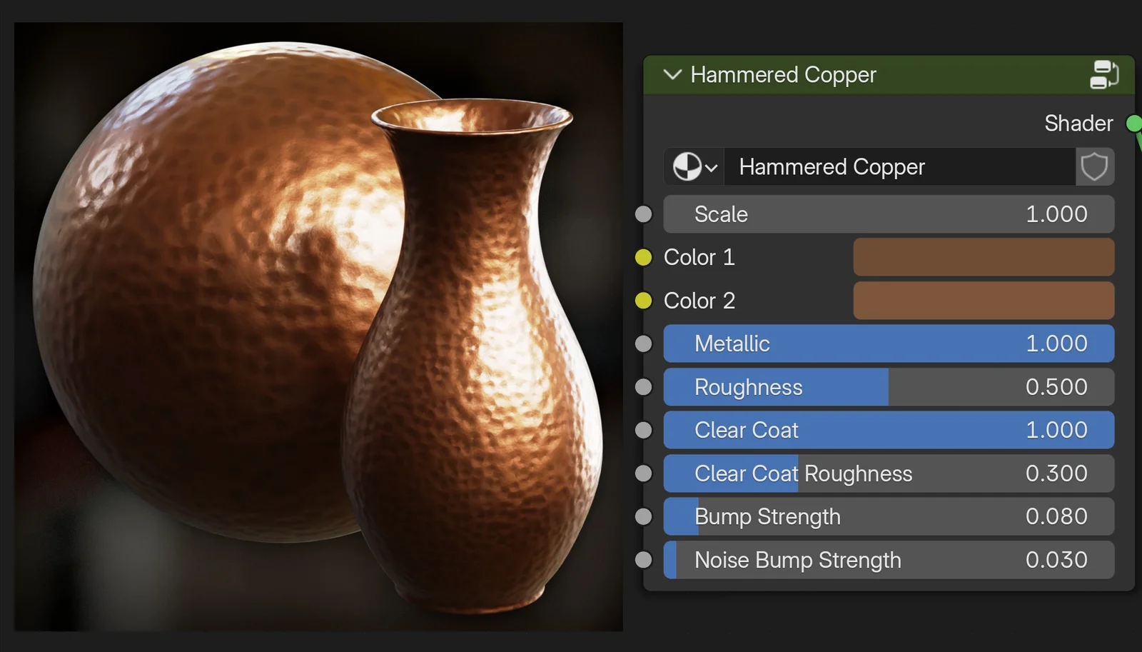 Procedural Hammered Copper screenshot 2