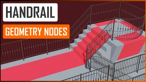 Procedural Handrail - Blender geometry nodes