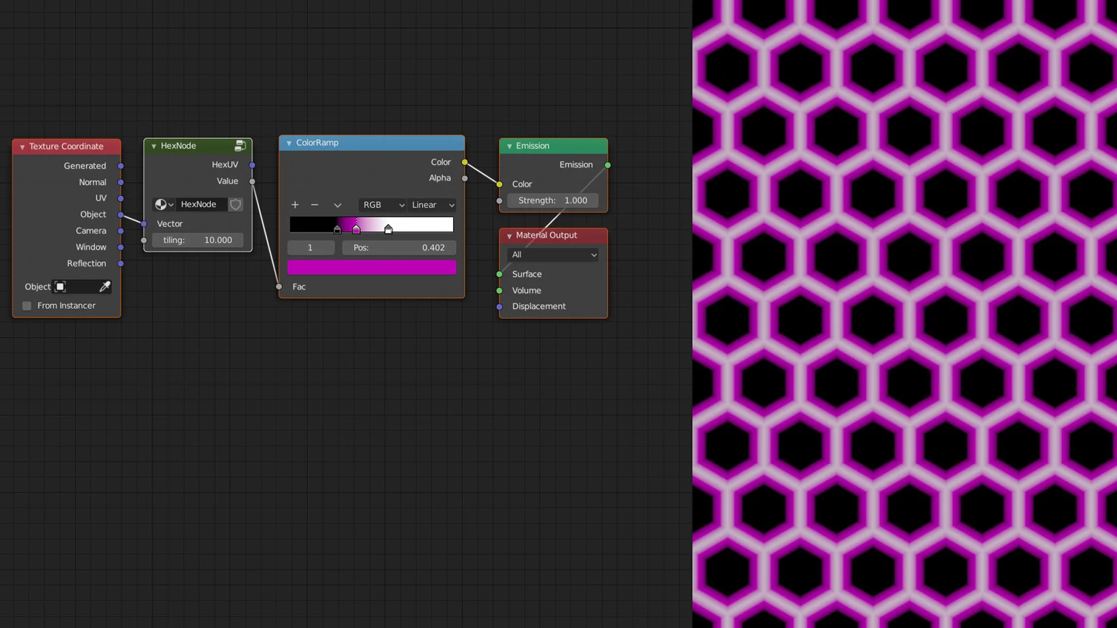 Procedural Hexagon Pattern screenshot 2