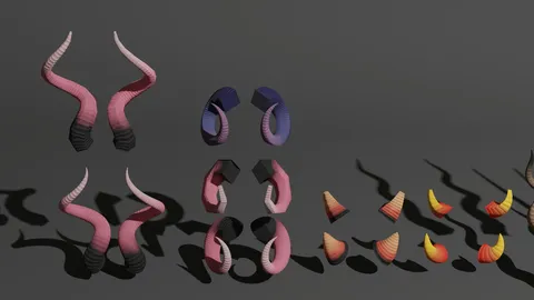 Procedural Horns - Blender geometry nodes