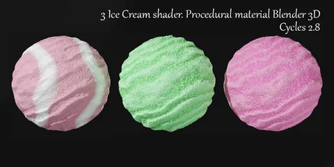 Procedural Ice Cream - Blender shaders