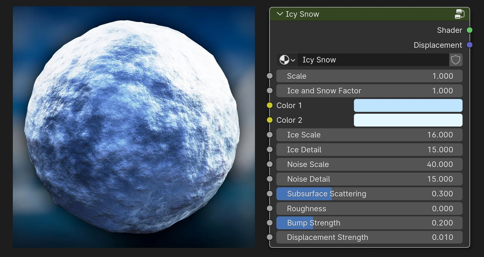 Procedural Icy Snow Material screenshot 2