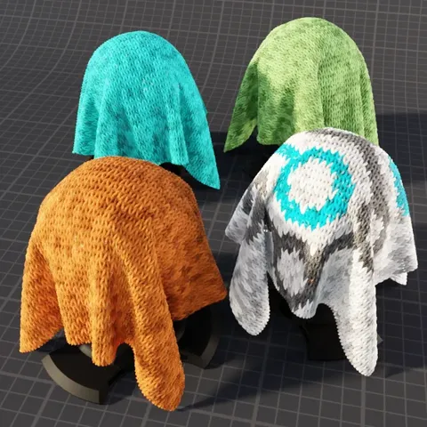 Procedural Knitted Wool - Blender shaders