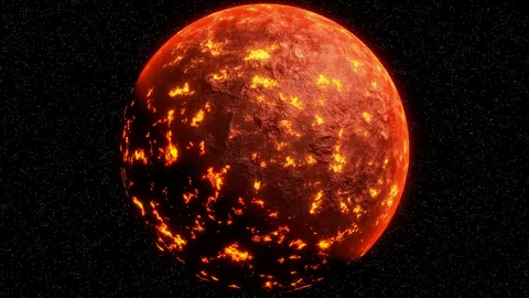 Procedural Lava Planet - Blender shaders