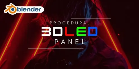 Procedural LED Screen - Blender geometry nodes