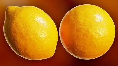 Procedural Lemon Material - Blender shaders