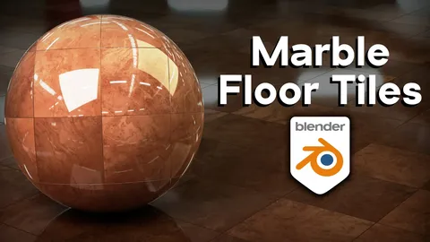 Procedural Marble Floor Tiles - Blender shaders