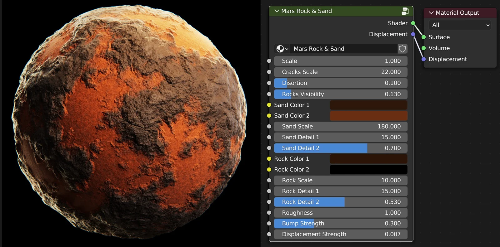 Procedural Mars Rock & Sand screenshot 2