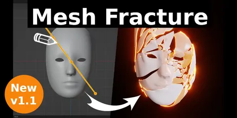Procedural Mesh Fracture - Blender geometry nodes
