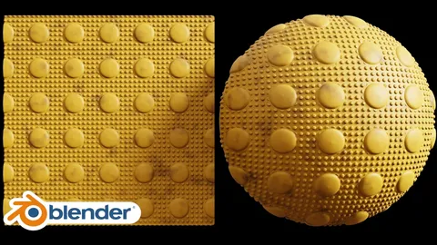 Procedural Metal Crosswalk Plate - Blender shaders