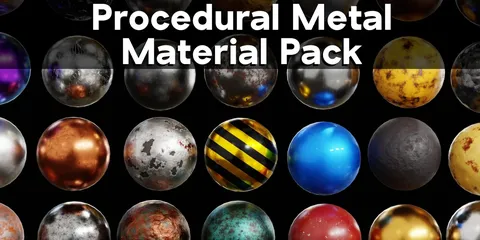Procedural Metal Material Pack 1 - Blender shaders