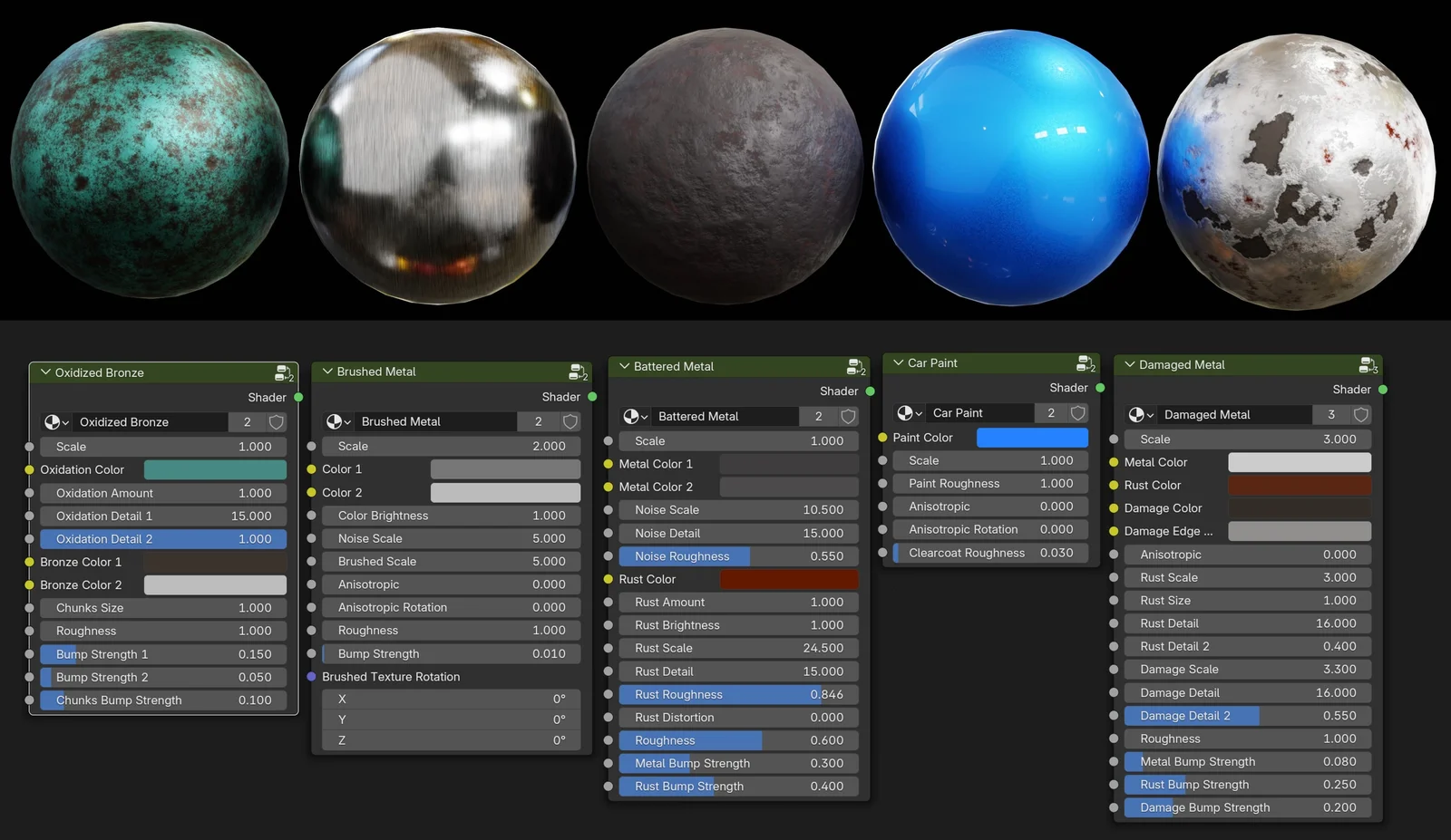 Procedural Metal Material Pack 1 screenshot 3