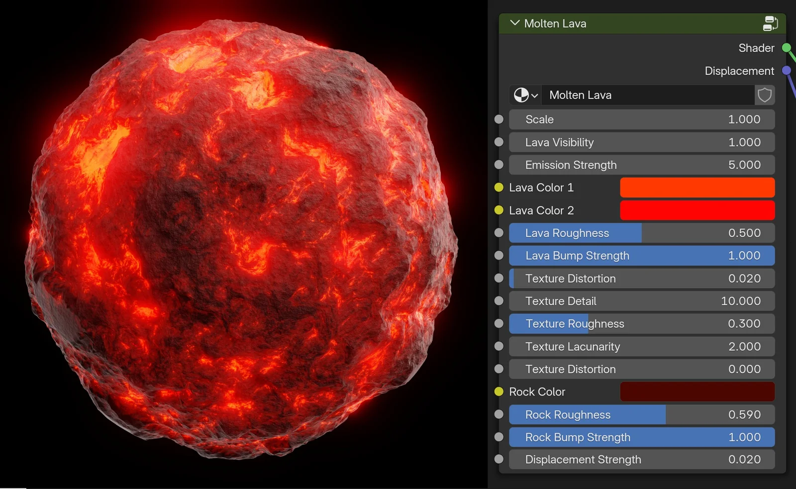 Procedural Molten Lava screenshot 2
