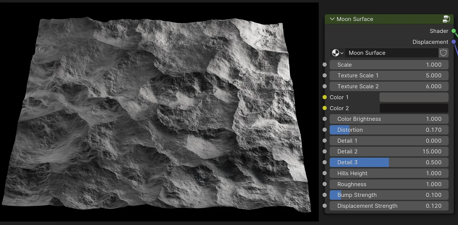 Procedural Moon Surface screenshot 2