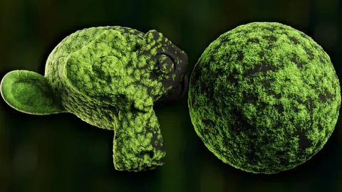 Procedural Moss Material - Blender shaders