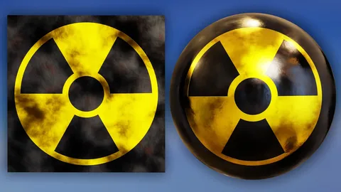 Procedural Nuclear Icon Material - Blender shaders