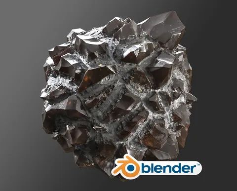 Procedural Obsidian Material - Blender shaders