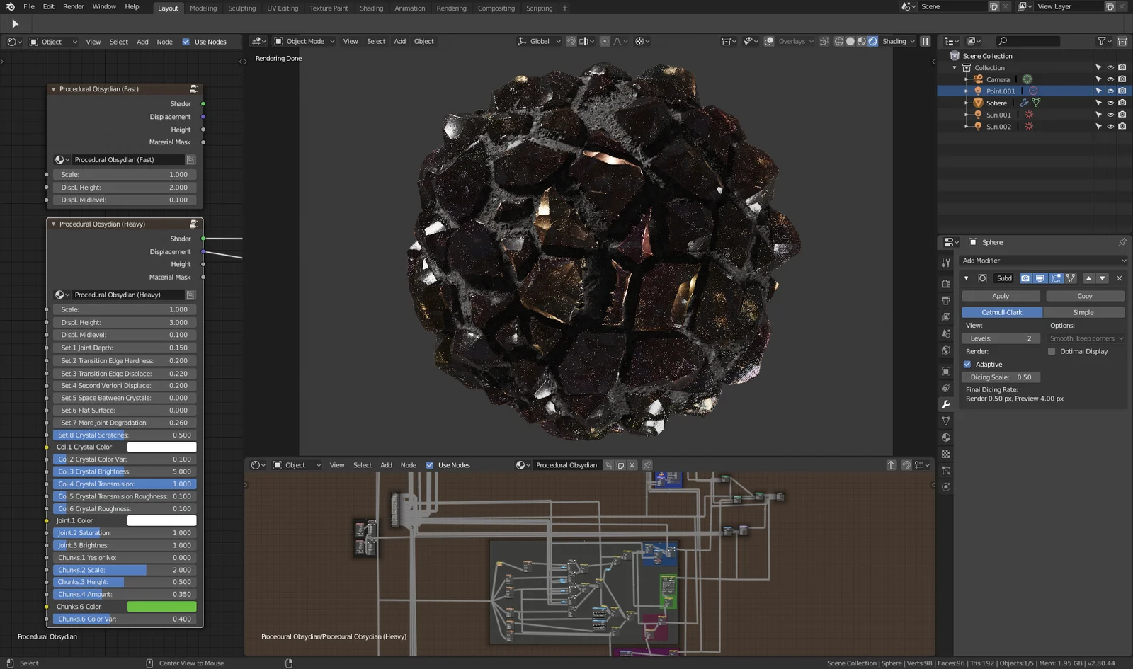 Procedural Obsidian Material screenshot 7