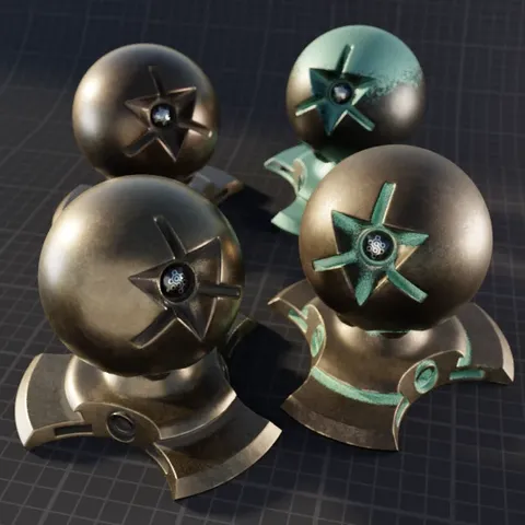 Procedural Old Bronze - Blender shaders