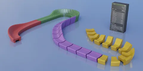 Procedural Outdoor Bench - Blender geometry nodes