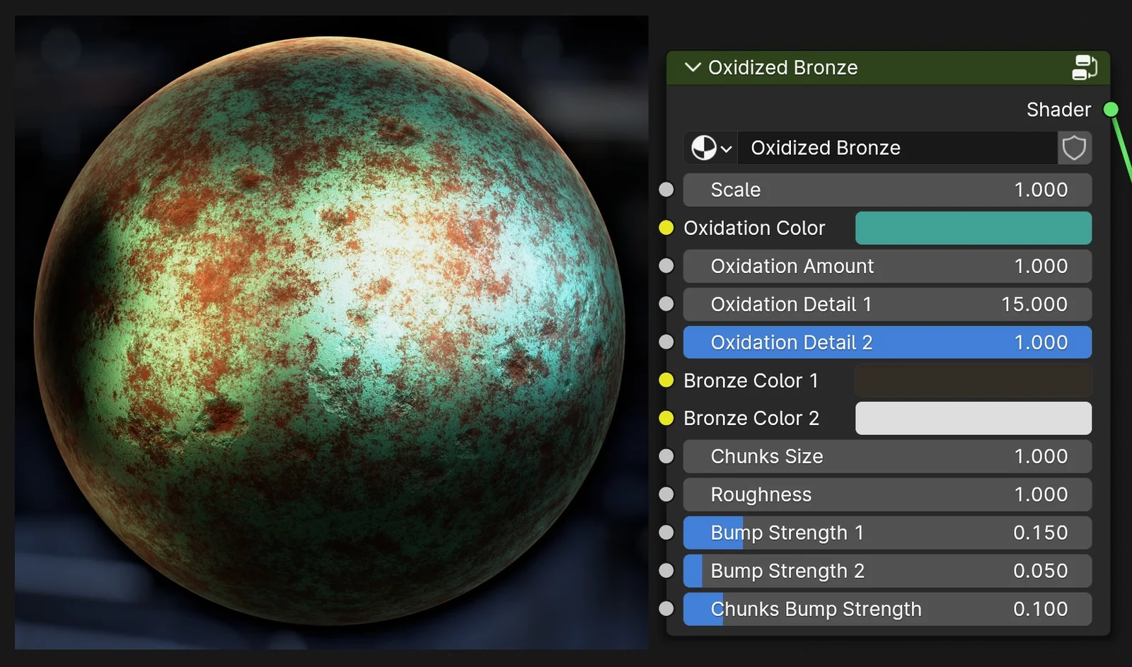 Procedural Oxidized Bronze screenshot 2