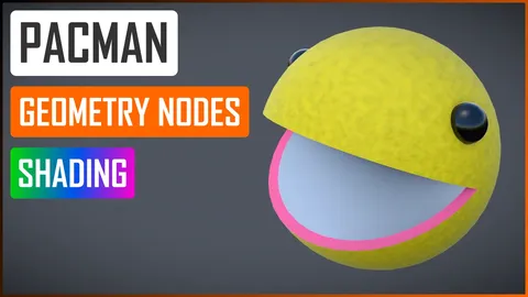 Procedural Pacman - Blender geometry nodes