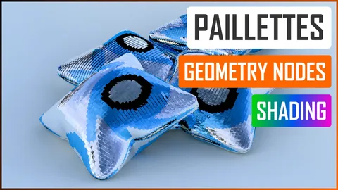 Procedural Paillettes - Blender geometry nodes