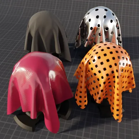 Procedural Perforated Fabric Material - Blender shaders