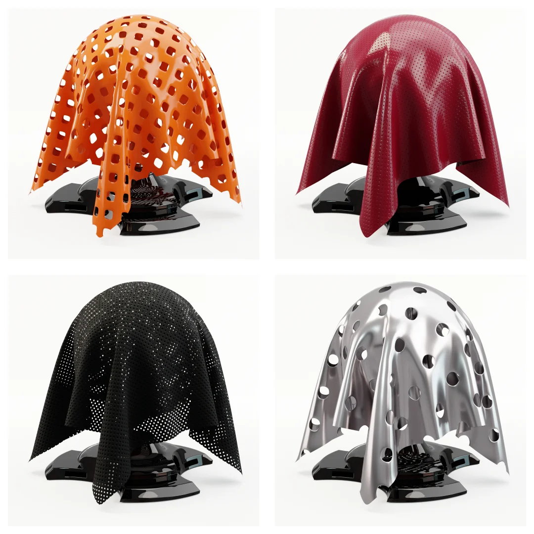 Procedural Perforated Fabric Material screenshot 2